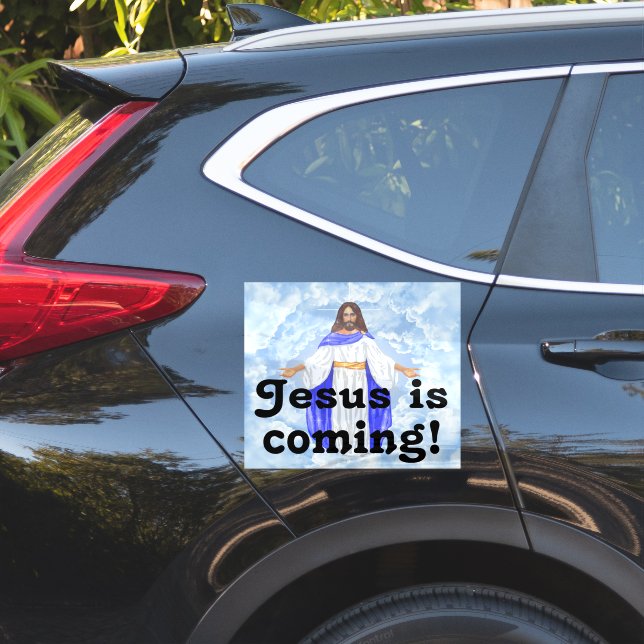Pegatina ¡Jesús viene! (Lado del coche)