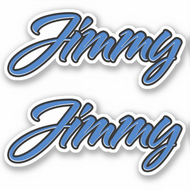 Pegatina Jimmy Name blue Aufkleber Sticker Stickerset (Anverso)