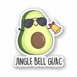 Pegatina Jingle Bell Guac Funny Aguacate Pun