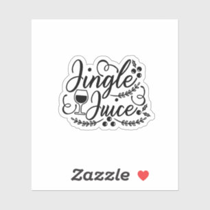 Pegatina Jingle Juice Divertida Cerveza de Navidad Bebiendo