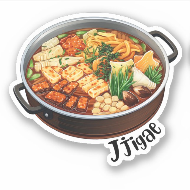 Pegatina Jjigae coreano (Anverso)