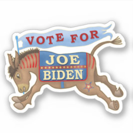 Pegatina Joe Biden para el presidente demócrata Donkey 2020