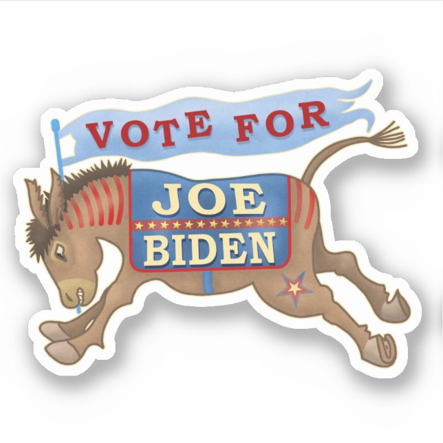 Pegatina Joe Biden para el presidente demócrata Donkey 2020 (Anverso)