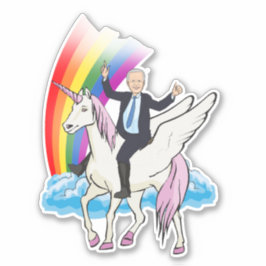 Pegatina Joe Biden Unicornios y Rainbows