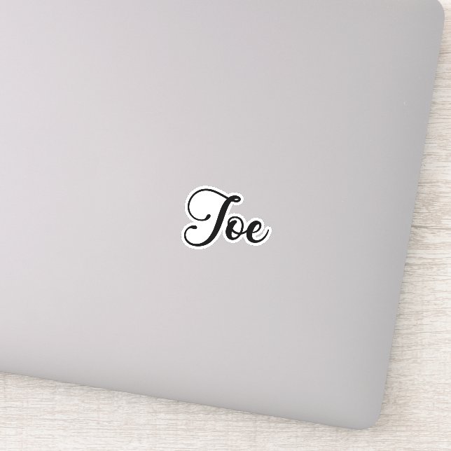 Pegatina Joe Name - Caligrafía manuscrita (Detalle)