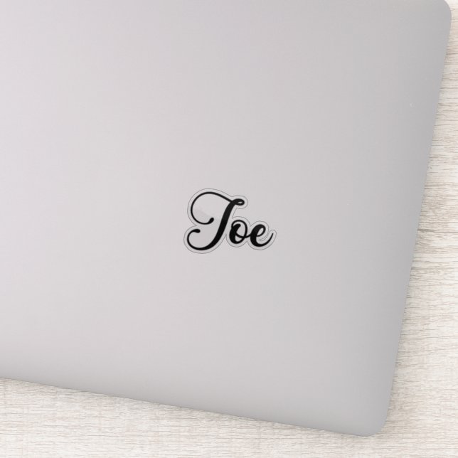 Pegatina Joe Name - Caligrafía manuscrita (Detalle)