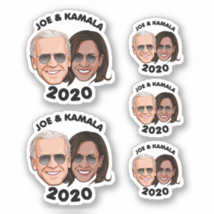 Pegatina JOE Y KAMALA 2020 - Aviadores de caricatura