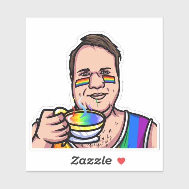 Pegatina JoeMLyman Rainbow Mug (Hoja)