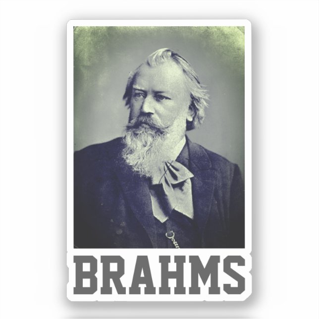 Pegatina Johannes Brahms (1889) (Anverso)