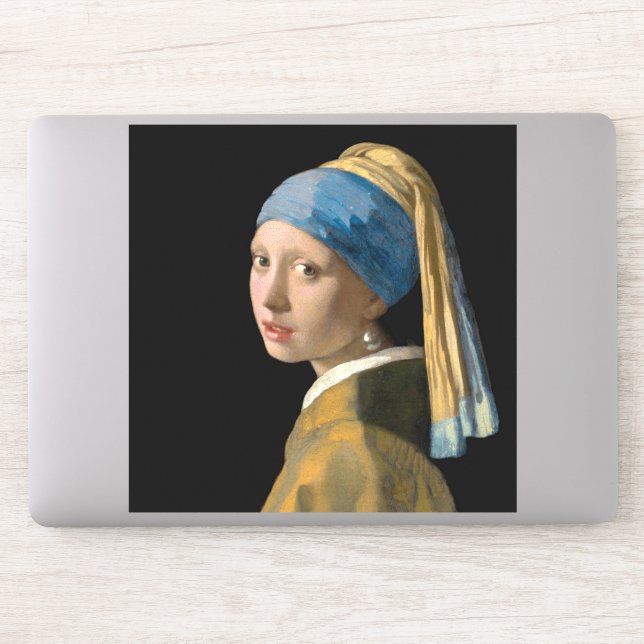 Pegatina Johannes Vermeer, Chica de Pearl Earring (Ordenador)
