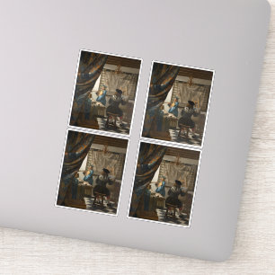 Pegatina Johannes Vermeer, El Arte De La Pintura