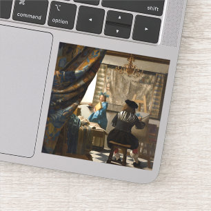 Pegatina Johannes Vermeer - La historia de la pintura