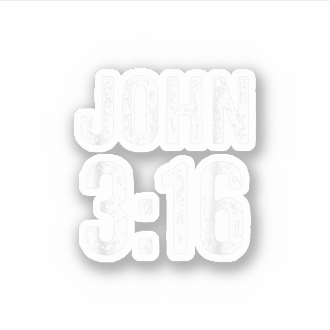 Pegatina John 316 Christian Bible Verse John 3 16 Bible Gif (Anverso)