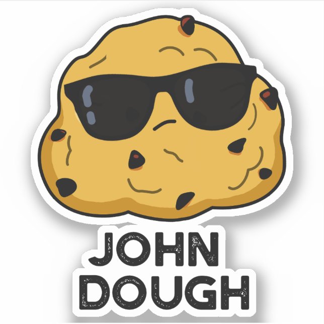 Pegatina John Dough Funny Baking Pun (Anverso)