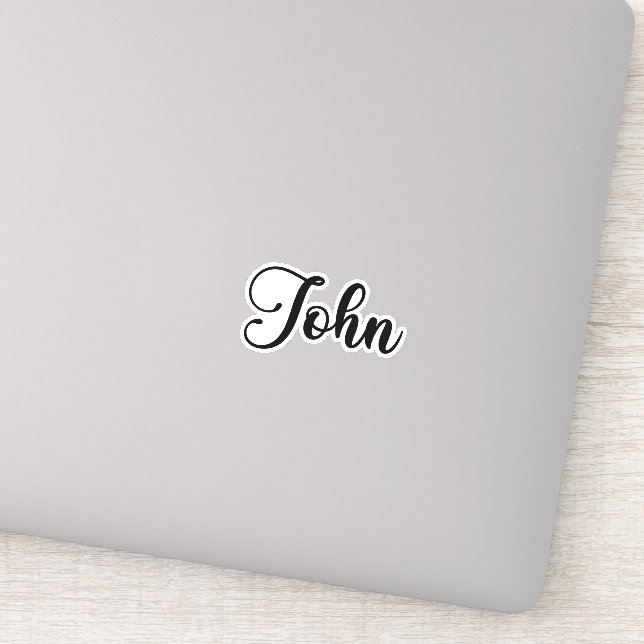 Pegatina John Name - Caligrafía manuscrita (Detalle)