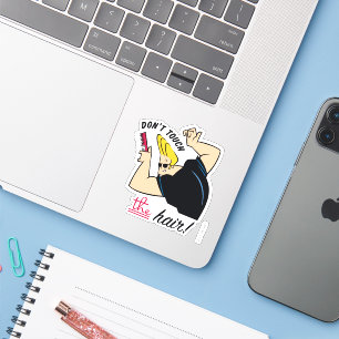 Pegatina Johnny Bravo Comb - ¡No Toques El Pelo!