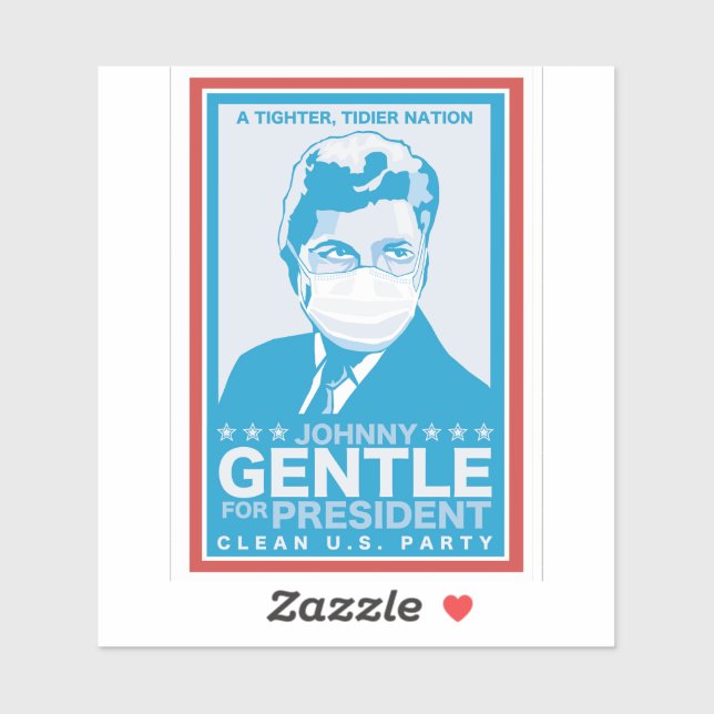 Pegatina Johnny Gentle para presidente - Infinite Jest (Hoja)