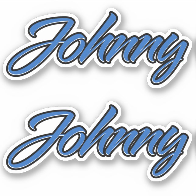 Pegatina Johnny Name blue Aufkleber Sticker Stickerset (Anverso)