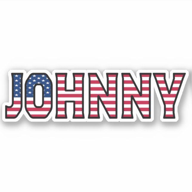 Pegatina Johnny Name Vorname USA Sticker Stickerset (Anverso)