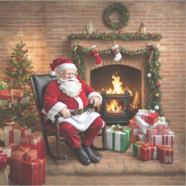 Pegatina Jolly Old Santa Claus (Anverso)