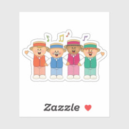 Pegatina JollyKins Colorful Barbershop Quartet