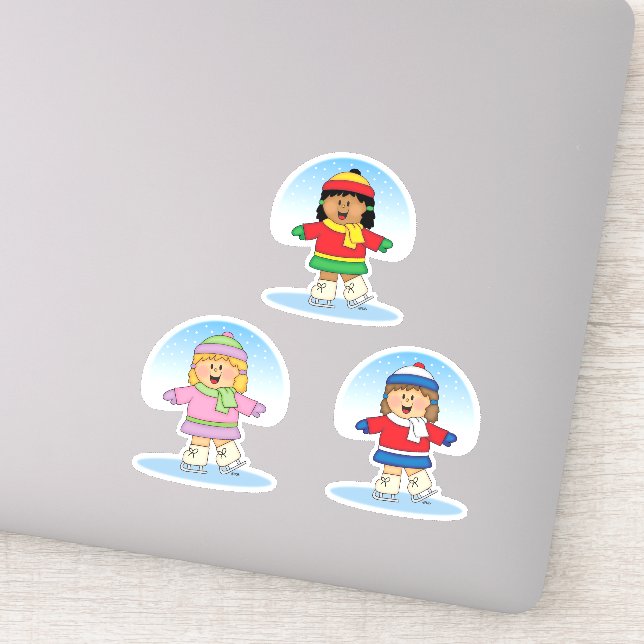 Pegatina JollyKins Ice Skating Trio (Detalle)