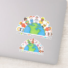Pegatina JollyKins Love hace que el mundo gire (Conjunto de