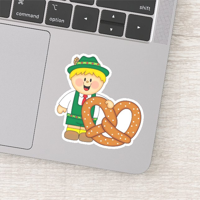 Pegatina JollyKins Octoberfest Pretzel Boy (Detalle)