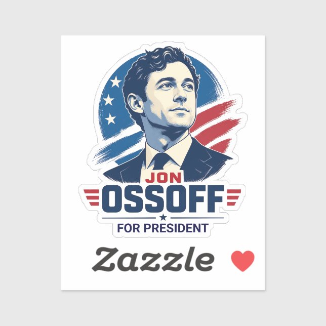 Pegatina Jon Ossoff Presidente 2028   (Hoja)