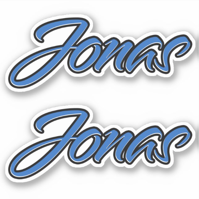 Pegatina Jonas Name blue Aufkleber Sticker Stickerset (Anverso)