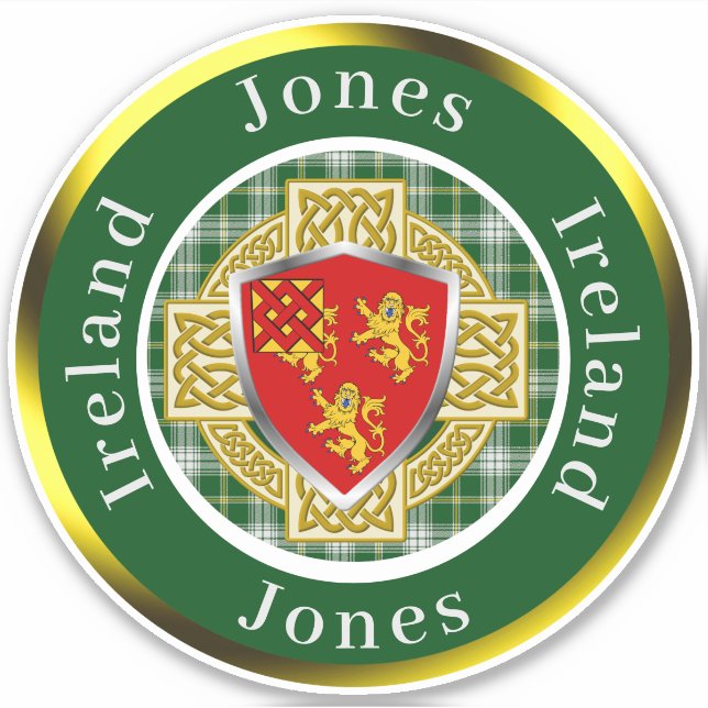Pegatina Jones Shield y Celtic Cross Personalizada (Anverso)