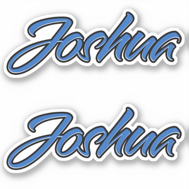 Pegatina Joshua Name blue Aufkleber Sticker Stickerset (Anverso)