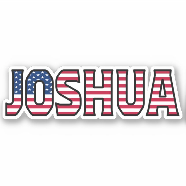 Pegatina Joshua Name Vorname USA Sticker Stickerset (Anverso)