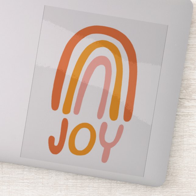 Pegatina JOY Rainbow Pink Handleting (Detalle)