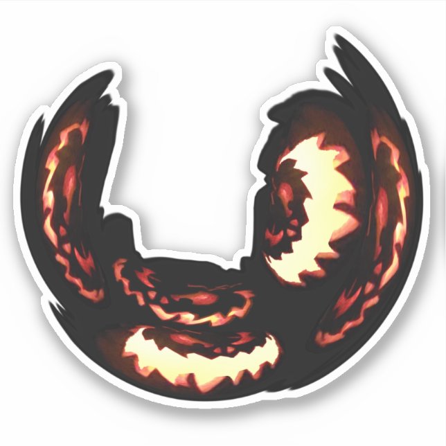 Pegatina Joyas de calabaza 2 (Anverso)