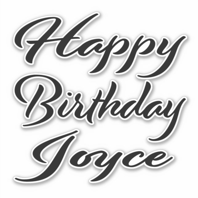 Pegatina Joyce Name Vorname black Sticker Geburtstag (Anverso)