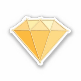 Pegatina Joyería de Gemstone de Diamante Amarillo. boda de 