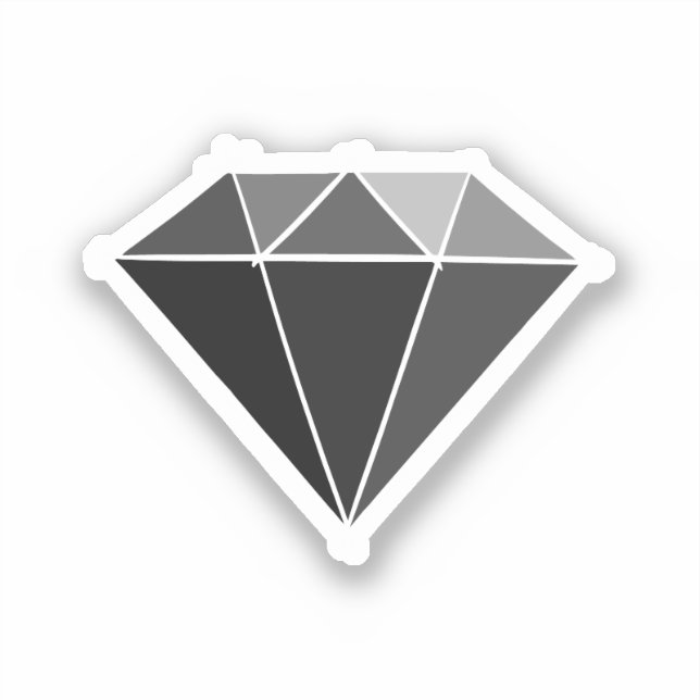 Pegatina Joyería de Gemstone de Diamante Negro. (Anverso)