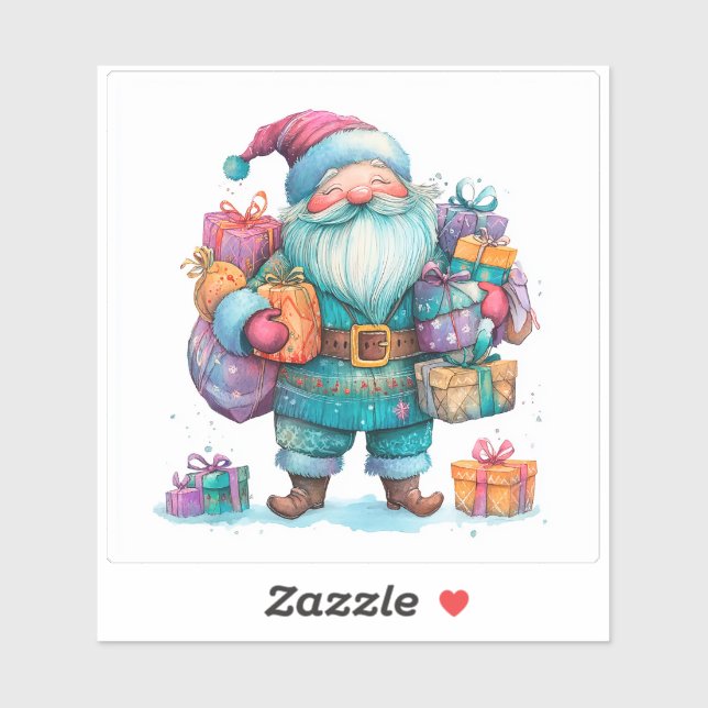Pegatina Joyous Santa Christmas Sticker (Hoja)