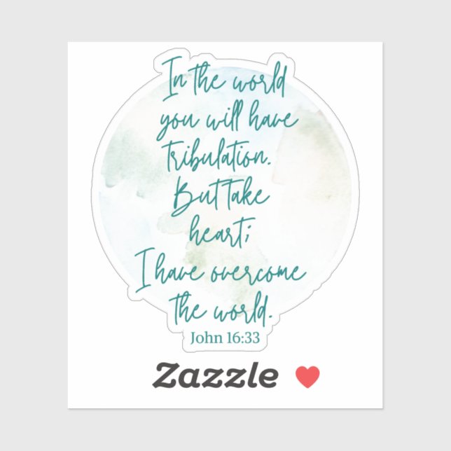 Pegatina Juan 16:33 (Hoja)