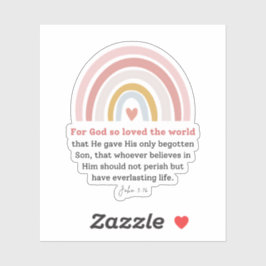 Pegatina Juan 3:16 Por Dios tan amado el mundo