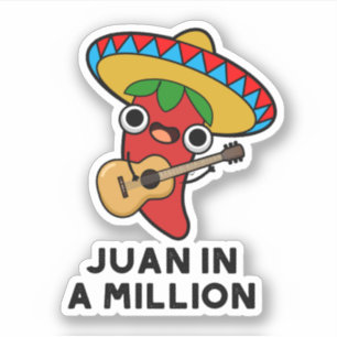 Pegatina Juan En Un Millón De Divertidos Chili Pun Mexicano