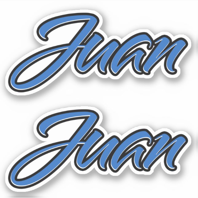 Pegatina Juan Name blue Aufkleber Sticker Stickerset (Anverso)