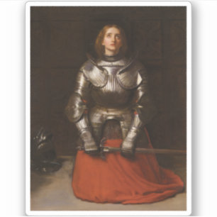 Pegatina Juana de Arco 1865 por John Everett Millais