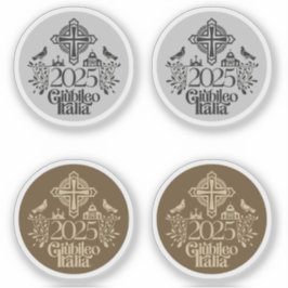 Pegatina Jubileo 2025 Aniversario de la Iglesia Católica.