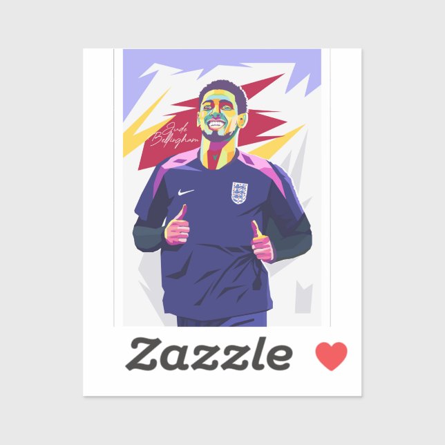 Pegatina Jude Bellingham Pop Art (Hoja)