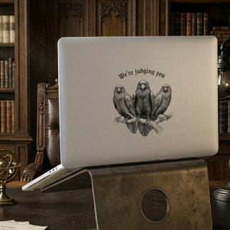 Pegatina Judging Crows Funny Sarcastic Raven Gothic