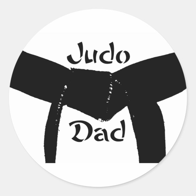Pegatina Judo Papá del Cinturón Negro de Artes Mar (Anverso)
