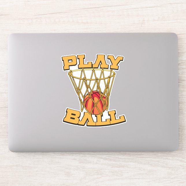 Pegatina Juega al Ball Basketball. (Ordenador)
