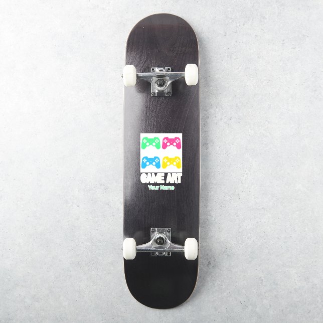 Pegatina Juego Art Vintage Gamepad Retro Controller Gambee (Monopatín)